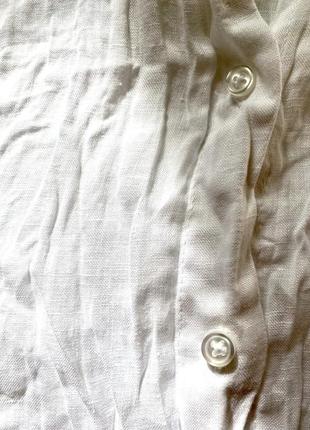 Рубашка топ,льняная  оверсайз  ,укорочённая h&m ,размер one size5 фото