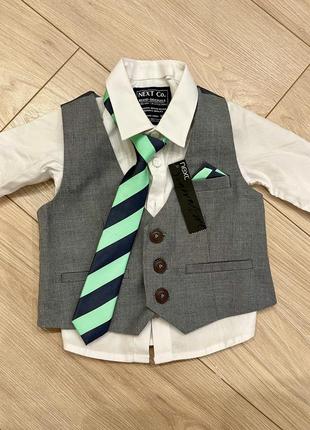 Рубашка, жилетка, галстук3 фото