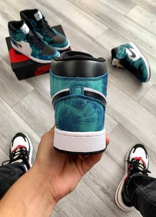 Кросівки чоловічі nike air jordan retro 1 tie dye/кроссовки мужские найк аир джордан рэтро 14 фото