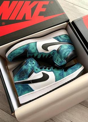 Кросівки чоловічі nike air jordan retro 1 tie dye/кроссовки мужские найк аир джордан рэтро 16 фото