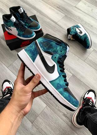 Кросівки чоловічі nike air jordan retro 1 tie dye/кроссовки мужские найк аир джордан рэтро 12 фото