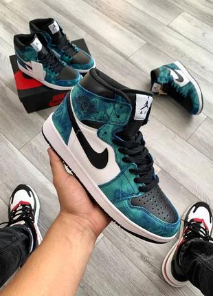 Кросівки чоловічі nike air jordan retro 1 tie dye/кроссовки мужские найк аир джордан рэтро 11 фото