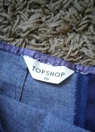 Джинсовая юбка с разрезом topshop2 фото