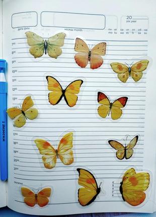Набір #31 для скрапбукінга, наклейки зображення стікерт скетчі для щоденника блокнот записник скетчбук метелики метелик3 фото