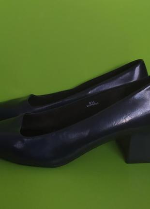 Синие туфли на устойчивом каблуке ariane, 5,5/392 фото