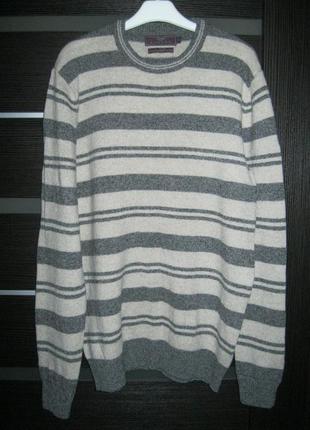 Мужской шерстяной свитер джемпер / 100 % шерсть