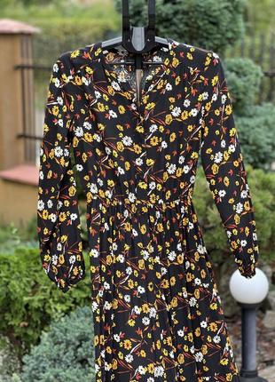 Yessica стильное платье макси цветочный принт вискоза 38/м8 фото