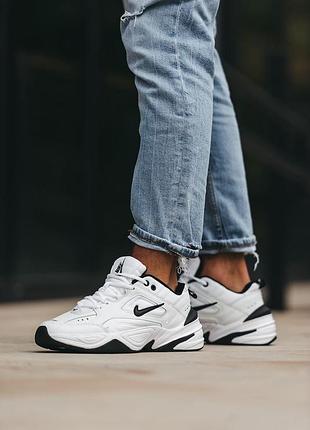 Кросівки чоловічі nike m2k white black/кроссовки мужские найк м2к