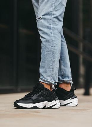 Кросівки чоловічі nike m2k black white/кроссовки мужские найк м2к