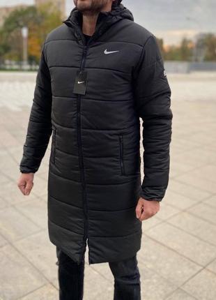 Подовжена зимова куртка nike2 фото