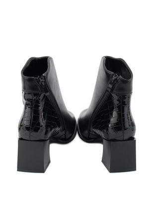 Женские ботинки на каблуке эко кожа осень демисезон экокожа4 фото