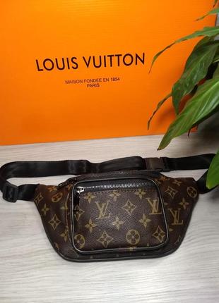 Бананка коричневая  мужская женскаяв стиле louis vuitton сумочка на пояс луи витон унисекс поясная сумка lv2 фото