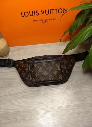 Бананка коричневая  мужская женскаяв стиле louis vuitton сумочка на пояс луи витон унисекс поясная сумка lv7 фото
