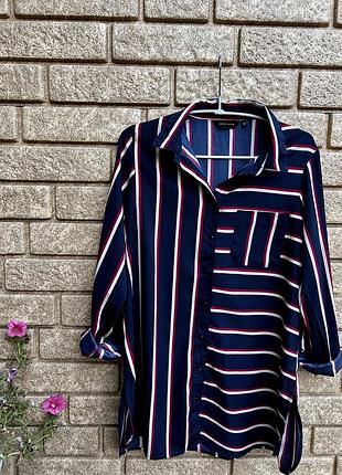 Атласна сорочка у смужку