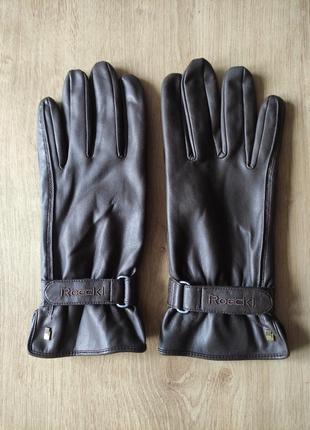 Шикарные мужские кожаные перчатки roeckl, германия, р.8,5 (м).