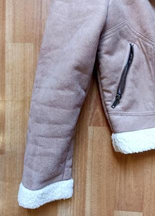Куртка авіаторка на дівчинку стильна тепла h&m4 фото