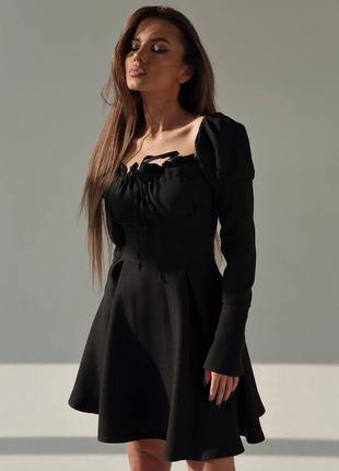 Платье выполнено из костюмной ткани. спинка на потайной молнии модель: n 6999 фото
