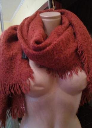 Палантин, теплий шарф 80/182см.4 фото