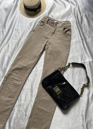 Бежеві джинси брюки, жіночі джинси скіні2 фото