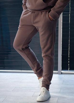Мужские спортивные штаны на флисе, зимние штаны, спортивные штаны на зиму-осень