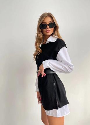 Сорочка та жилет з ременем