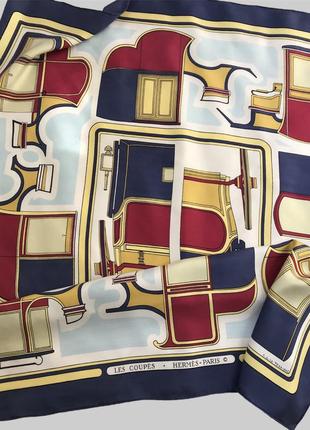 Hermes paris les couper винтажный шелковый платок оригинал