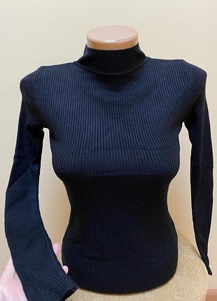 Чорна стійка в рубчик 🖤🖤🖤 3