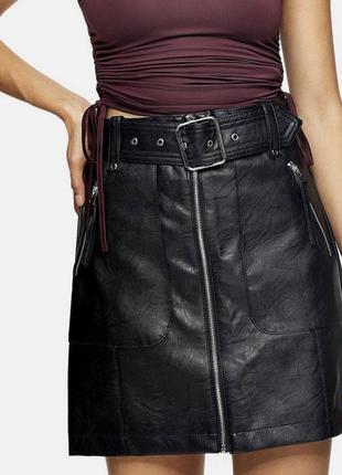 Юбка xs от topshop эко кожа