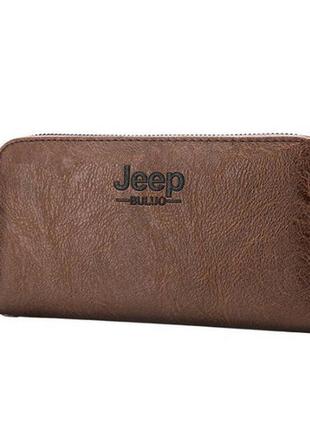 Классический мужской клатч кошелек jeep, модный портмоне эко кожа джип1 фото