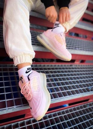 Жіночі кросівки nike air max 720 pink «black logo»3 фото