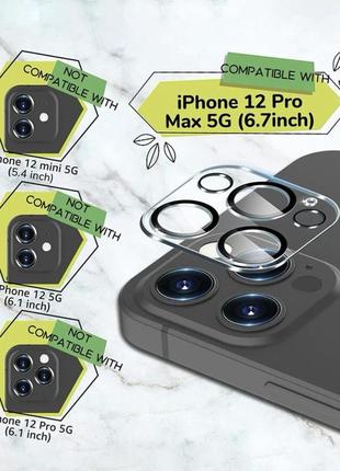 Защитное стекло переднее и на камеру iphone 12 pro max3 фото