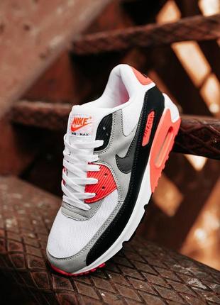 Жіночі кросівки nike air max 90 black grey red 25 фото