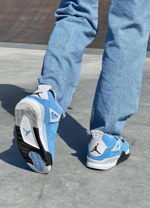 Кросівки жіночі nike air jordan retro 4 university blue/кроссовки женские найк аир джордан ретро 46 фото