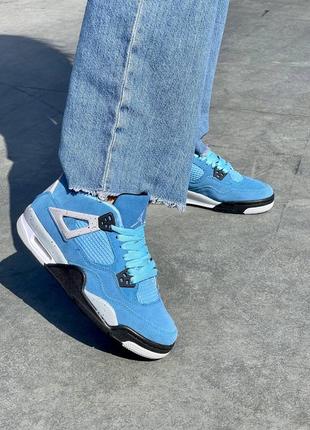 Кросівки жіночі nike air jordan retro 4 university blue/кроссовки женские найк аир джордан ретро 4