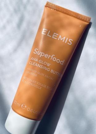 Elemis superfood aha glow cleansing butter очищающее масло для лица