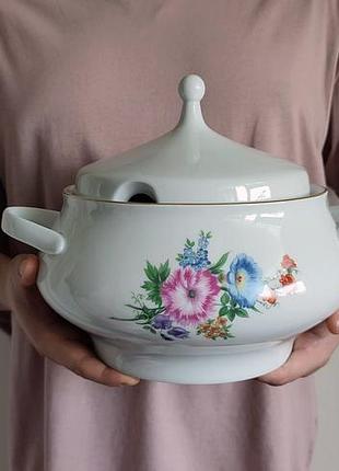 ® kahla гдр - супница немецкий фарфор оригинал красивый винтаж времен союза