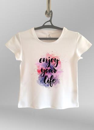 Жіноча футболка з принтом enjoy your life