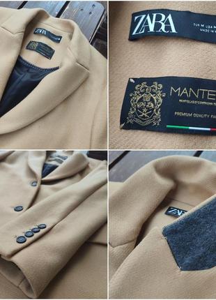 Оверсайз пальто мужского свободного кроя zara manteco натуральная шерсть премиум класса10 фото