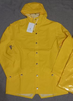 Дощовик водонепроникна куртка жіноча чоловіча бренд rains 1201 jacket 04 yellow оригінал.2 фото