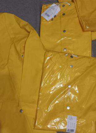 Дощовик водонепроникна куртка жіноча чоловіча бренд rains 1201 jacket 04 yellow оригінал.3 фото