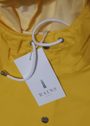 Дощовик водонепроникна куртка жіноча чоловіча бренд rains 1201 jacket 04 yellow оригінал.5 фото