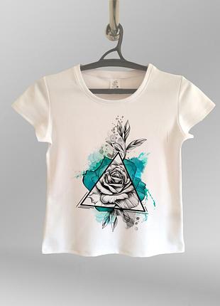 Жіноча футболка з принтом троянда