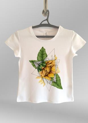 Жіноча футболка з принтом соняшник