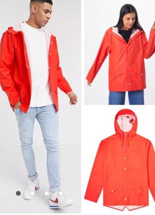 Дощовик водонепроникна куртка жіноча чоловіча бренд rains 1201 jacket 08 red оригінал.