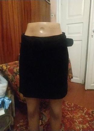 Вельветовая юбка трапеция4 фото