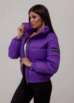 Демі куртка фіолетова