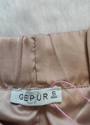 Золотые бежевые розовые короткие шорты блестящие с пайетками перевертышами атласные gepur8 фото