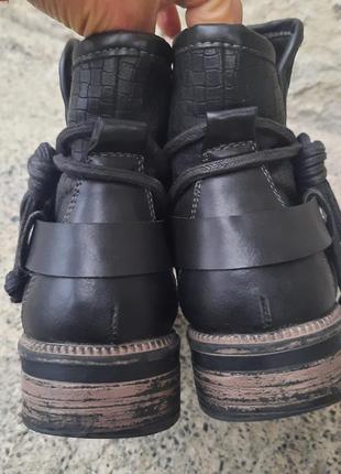 Демисезонные ботинки ботиночки полуботинки  сапоги утеплённые rieker 374 фото
