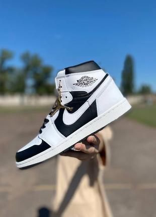 Nike air jordan 1 retro white black 6