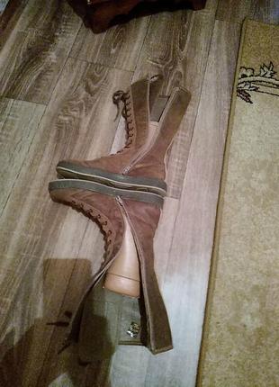 Сапоги на шнурках и молнии pataugas,франция,оригинал.7 фото